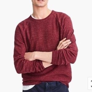 J. Crew Men’s Slim Cotton Crewneck Sweater Heathered Brick Maroon NWT Size XL